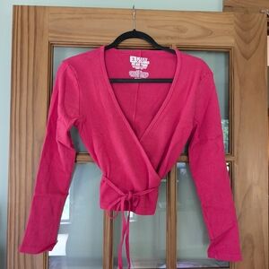NWOT Hot pink Big Bud Press Wrap Top Size 3